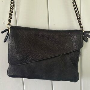 Black Leather Crossbody Bag